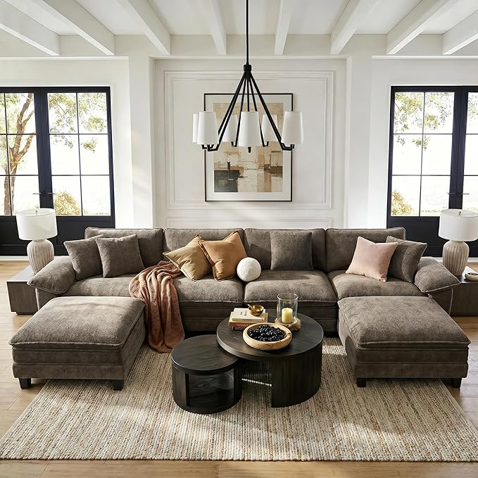 HERA'S HOUSE 158" Modular Sectional Sofa, Oversized U Shaped Couches