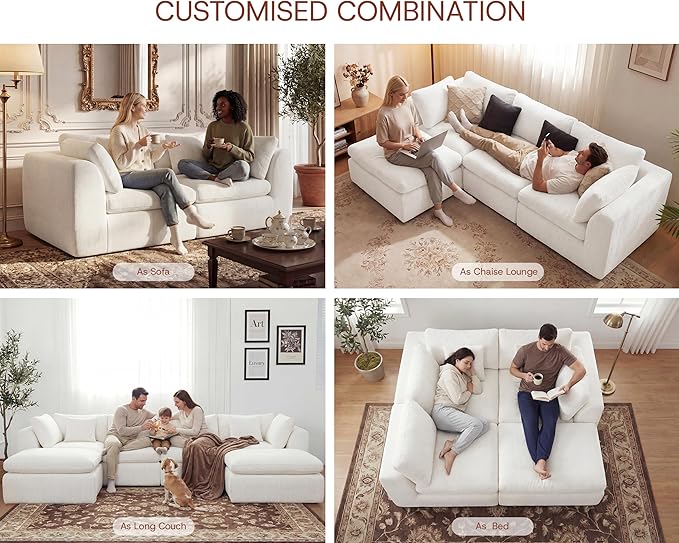 GRUSIGN 79'' Oversized Boneless Cloud Loveseat