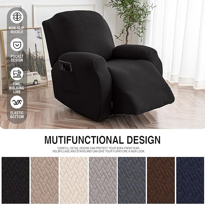 Genina Recliner Chair Cover, Stretch Reclining Chair Covers, Recliner Sofa