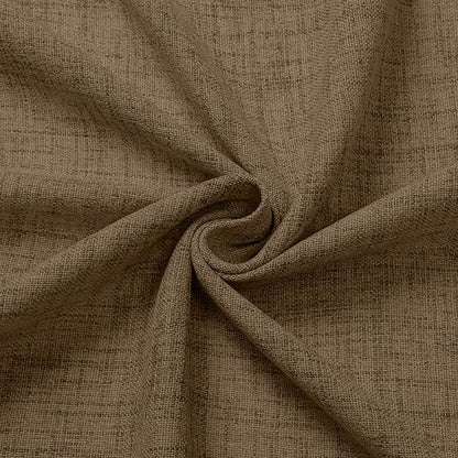 Tollpiz Linen Tier Curtain Rod Pocket Semi Sheer Half Kitchen Curtains Burlap Light Filtering Thick Linen Drape for Bathroom, 30 x 36 inches Long, Brown, Set of 2 Panels