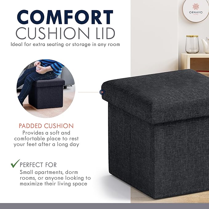 Ornavo Home Small Storage Ottoman,