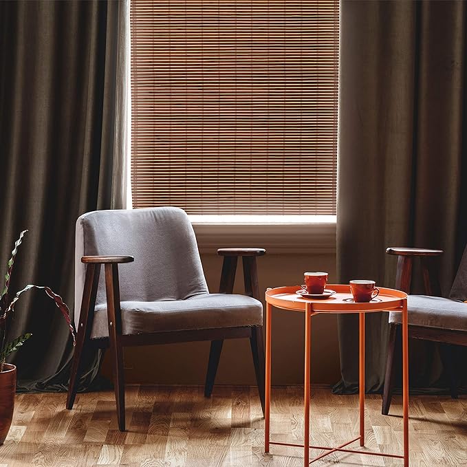 Red Lantern Bamboo Cordless Window Shade