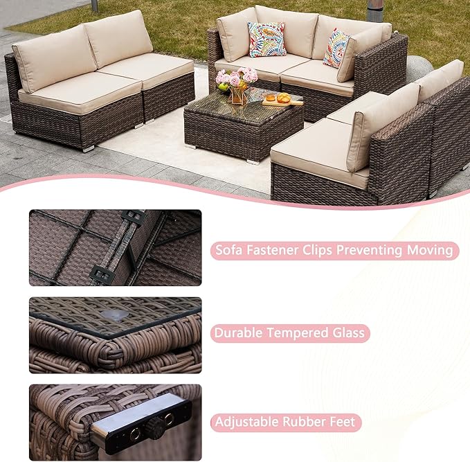 7-Piece Outdoor Patio Furniture Set