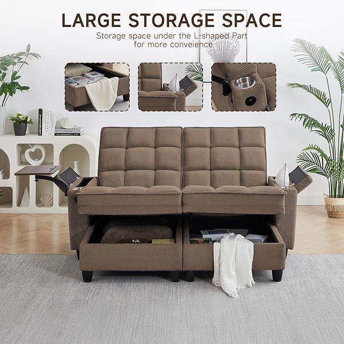 70.9" Chaise Lounge Chair Indoor, Oversized Boucle Upholstered Sofa Bed