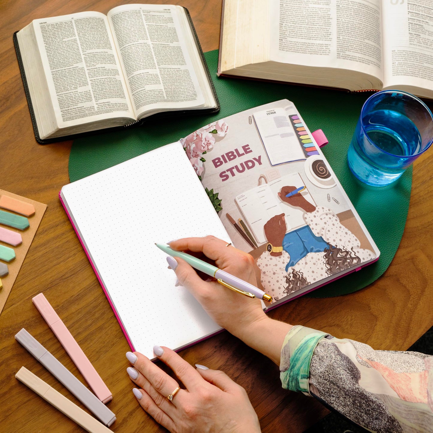 Clever Fox Bible Study Journal – Church Notes Notebook – Note Taking & Journaling Kit – Faith Based Religious Gifts & Accessories (Fuchsia)