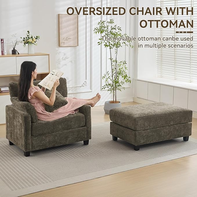 WUTUTUEE 57.5" Oversized Chaise Lounge