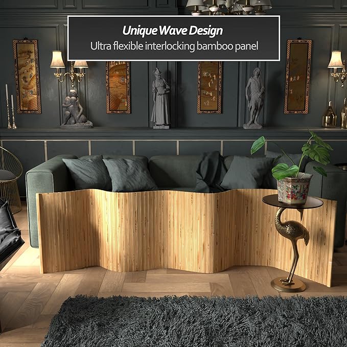 2 ft. Tall Reversible Bamboo Wave Screen