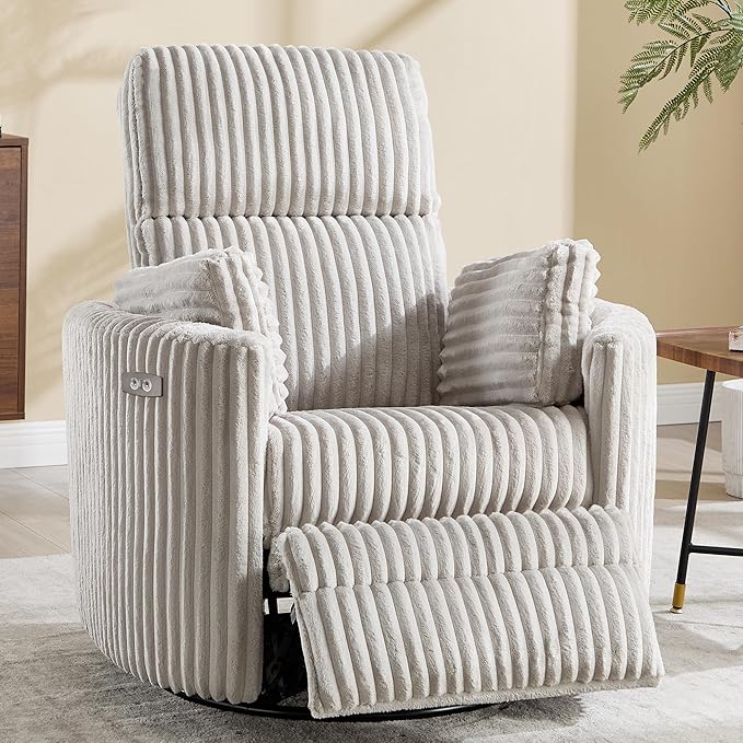 Power Recliner, Nursery Swivel Glider Rocking Chair