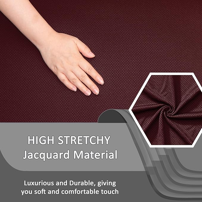 ULTICOR 8-Pieces Recliner Sofa Covers, Yarn Dyed Stretch Reclining Couch Covers