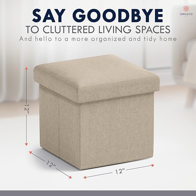 Ornavo Home Small Storage Ottoman,
