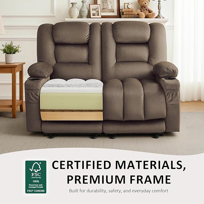MCombo 55.9" Zero Gravity Power Loveseat Recliner