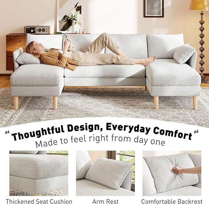 WorthFurni U Shaped Sectional Couches