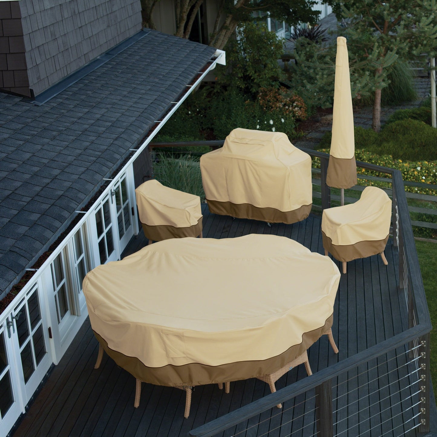 Classic Accessories Veranda Water-Resistant 70 Inch Picnic Table Cover, Outdoor Table Cover