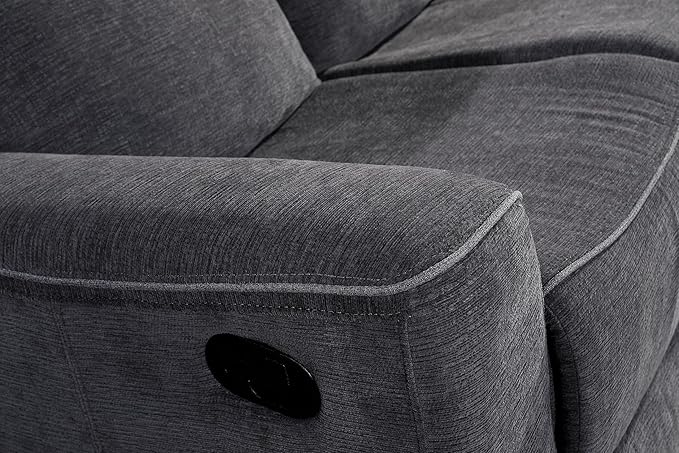 Betsy Furniture Soft Microfiber Manual Reclining Loveseat