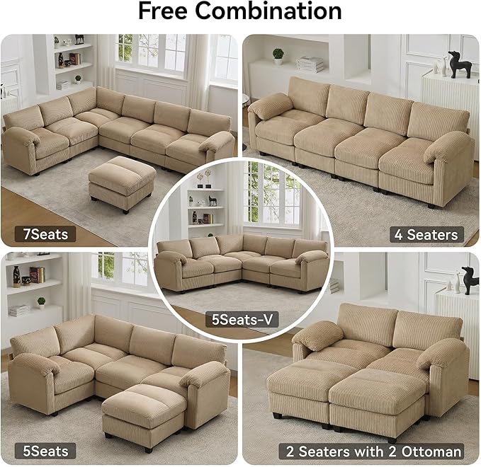 61'' Modular Loveseat Sofa