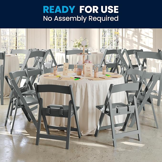 Flash Furniture Hercules Set of 2 Kids Gray Resin Folding Chairs