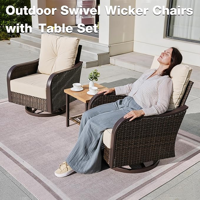 Outdoor Swivel Rocker Chairs, Wicker Swivel Rocking Chairs