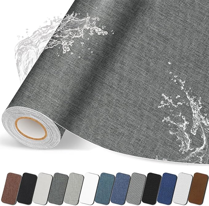 Fabric Repair Patches, 17X158 inch Linen Self-Adhesive Fabric Repair Tape