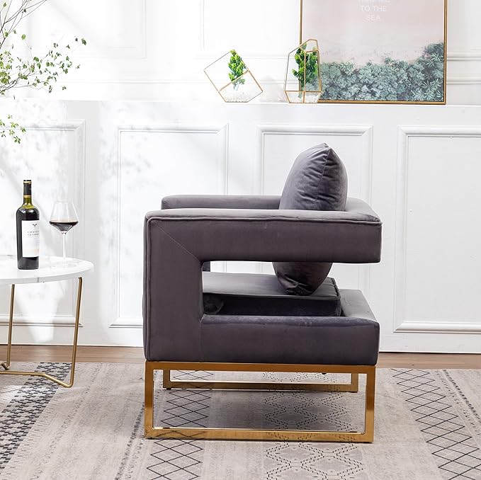 Roundhill Furniture Lenola Upholstered Accent Arm Chair