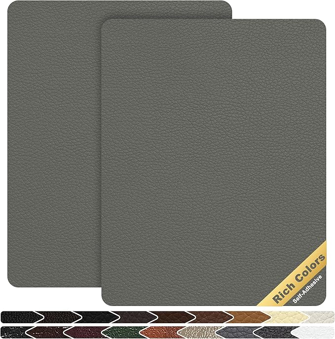 KING MOUNTAIN Leather Repair Patch, 2 Packs 9 x 11 Inches self Adhesive Leather