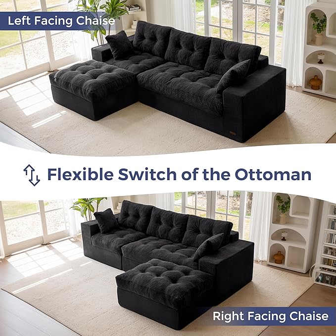 MAXYOYO 104" L Shaped Modular Sectional Sofa