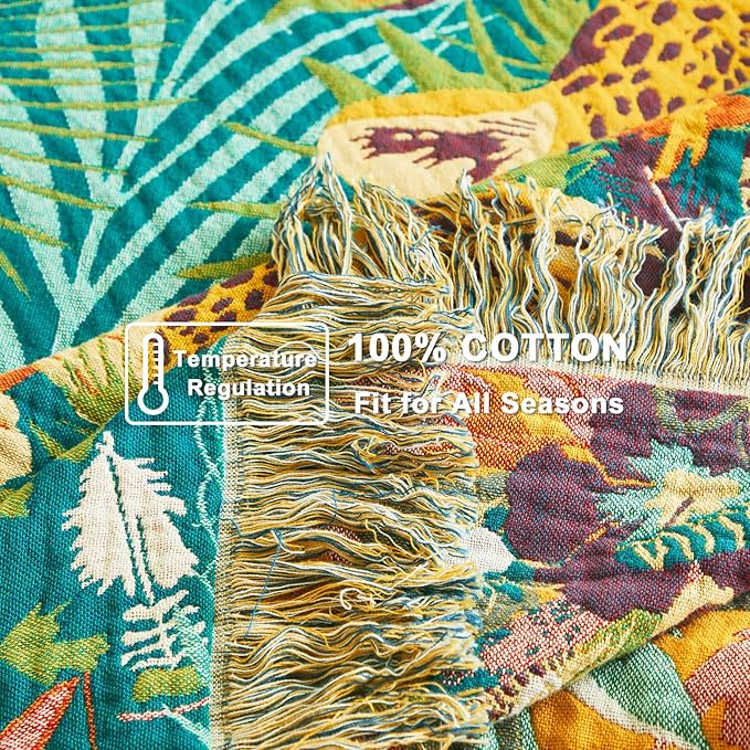 LUTBM Throw Blanket for Bed Couch Sofa Soft Cotton Twin Breathable Summer