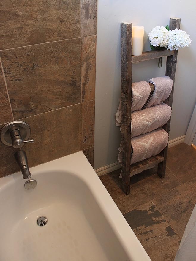 BARNWOODUSA Rustic Decorative Ladder