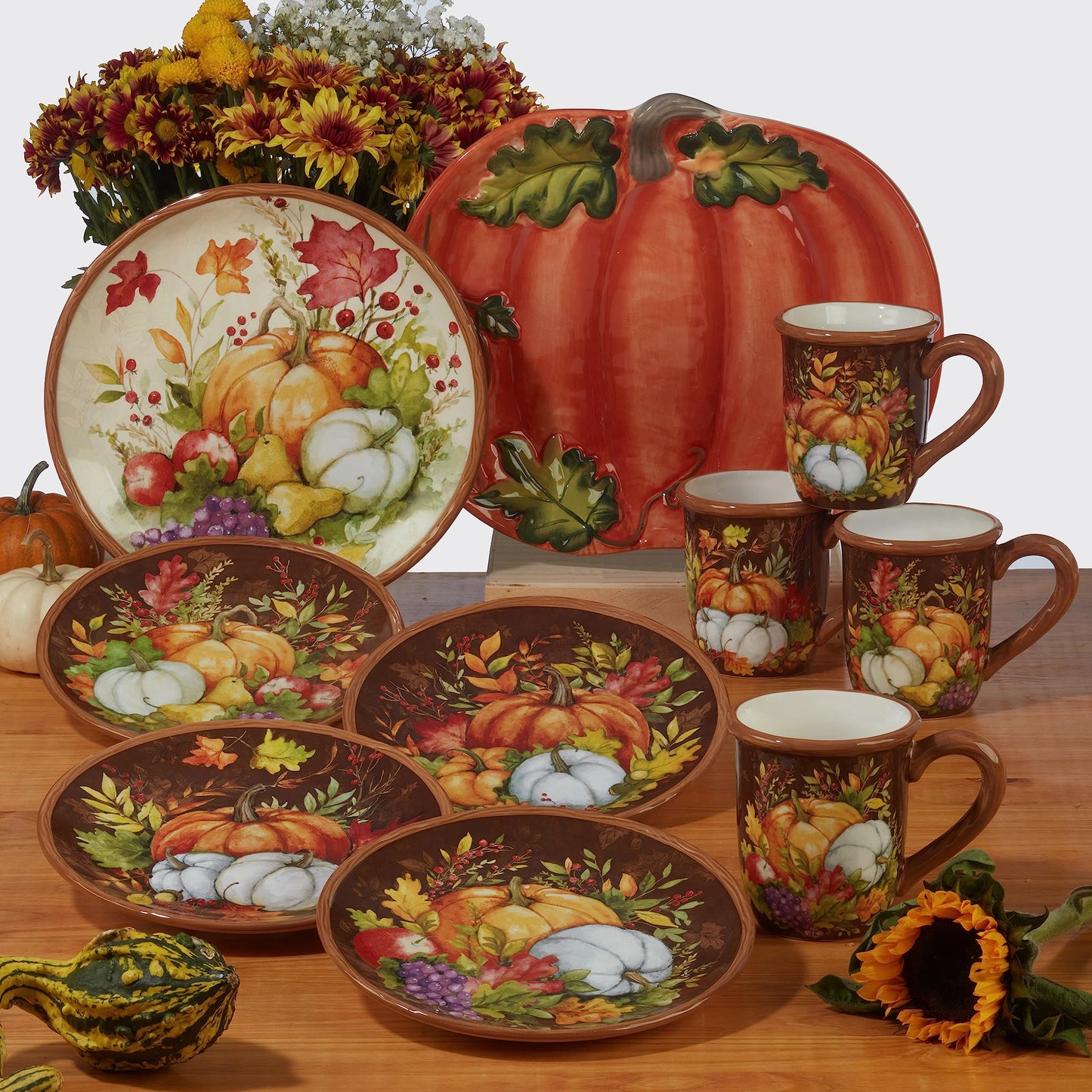 Harvest Blessings Ceramic Serving Bowl – Serve salads, pasta, or side dishes in this elegant fall-inspired bowl that makes every meal feel like a celebration of the harvest season