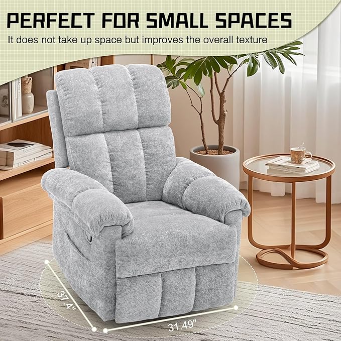 Korser Recliner Chair, Swivel Rocker Recliner Chair