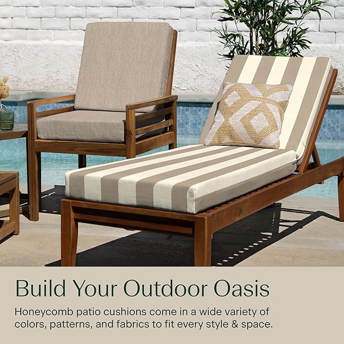 Honeycomb Outdoor Chaise Lounge Cushion