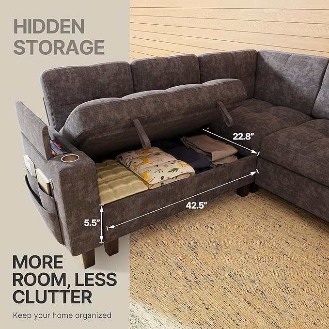 Marsail 84.6" Sectional Sleeper Sofa