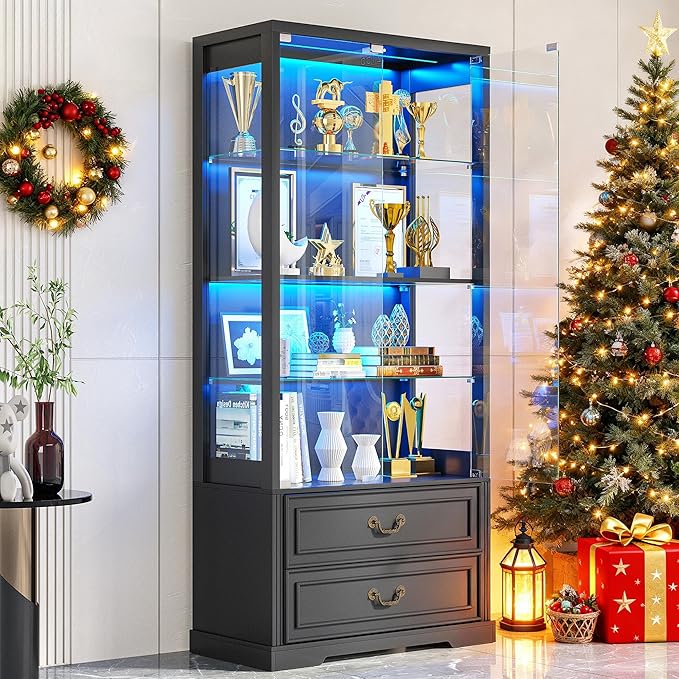 TAGELIER Glass Display Cabinet
