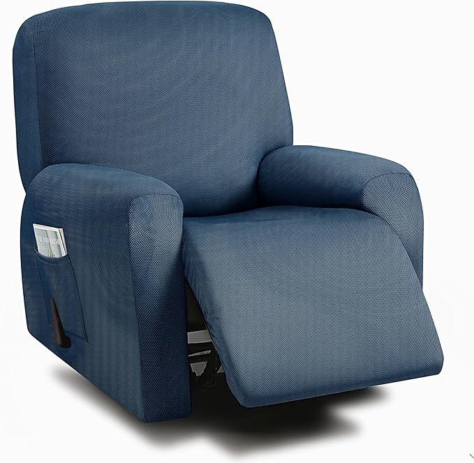 ULTICOR 4-Piece, 1 Seat Recliner Cover, Yarn Dyed Reclining Chair Covers