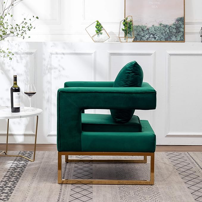 Roundhill Furniture Lenola Upholstered Accent Arm Chair