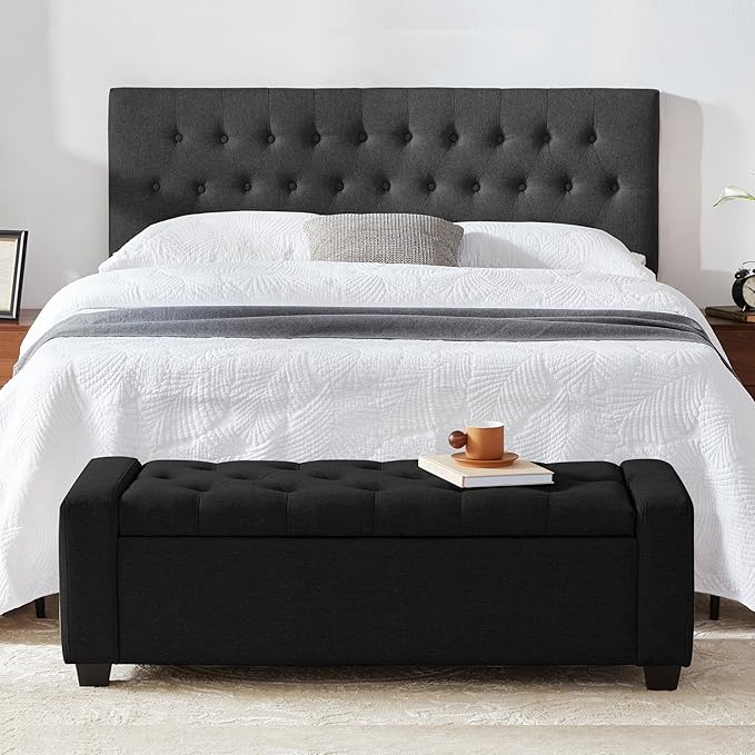 Huatean Home 48" Ottoman with Storage, Upholstered Entryway Bench with Seating