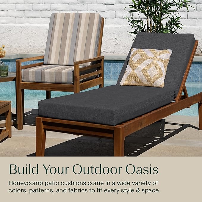 Honeycomb Outdoor Chaise Lounge Cushion