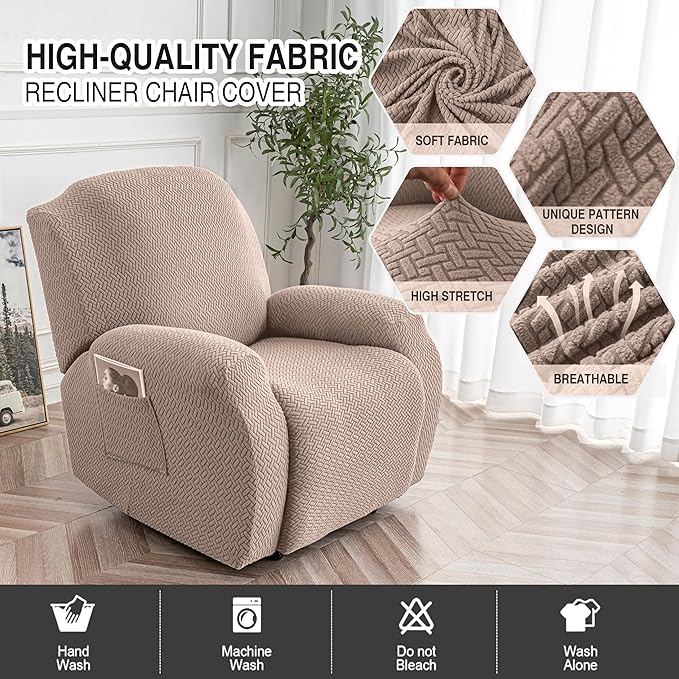 Genina Recliner Chair Covers, Stretch Reclining Chair Cover, Recliner Sofa