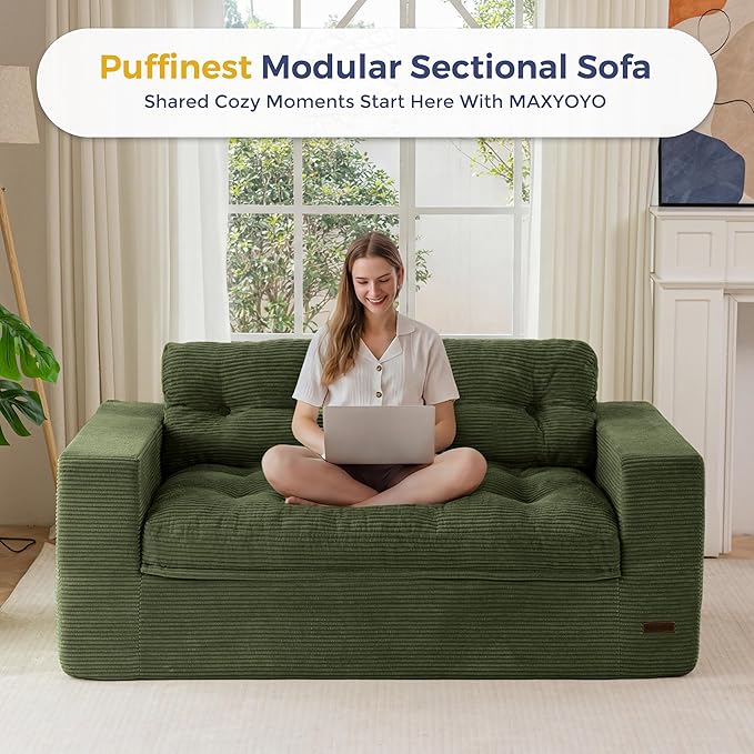 MAXYOYO 63" Loveseat Sofa Couch