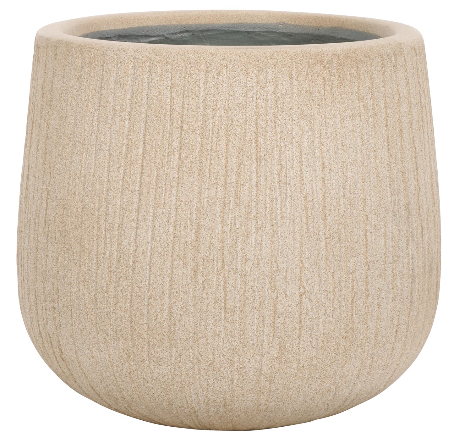 SAFAVIEH Outdoor - Francia Beige Concrete Ficonstone Planter Pot with Drainage Hole, Frost Resistant Garden Planter for Patio, Deck, Indoor Outdoor Use, 15.7" W x 15.7" D x 14" H (PAT1523B)