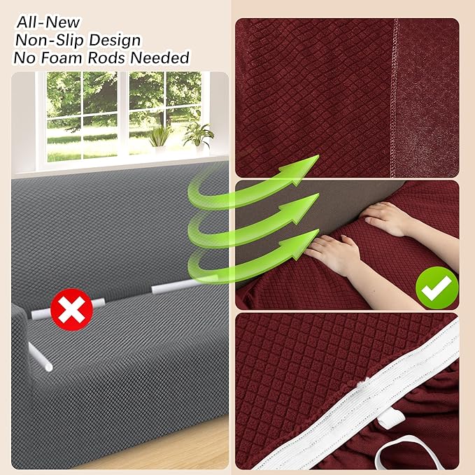 Arfntevss Stretch Sectional Couch Covers L Shaped Corner Sectional Sofa Cover