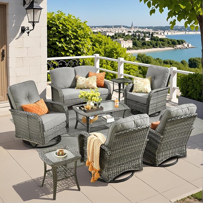 Weaxty 8 Pieces Outdoor Patio Furniture Sets