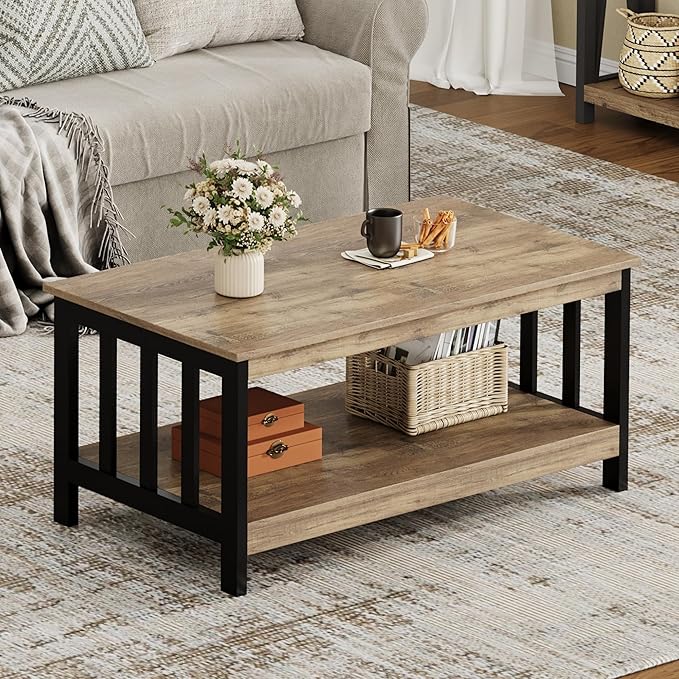 ChooChoo Farmhouse Coffee Table, Living Room Table
