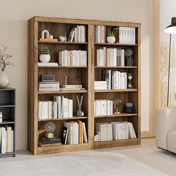 GarveeHome 71 in Tall Bookcase, Wooden Bookshelf
