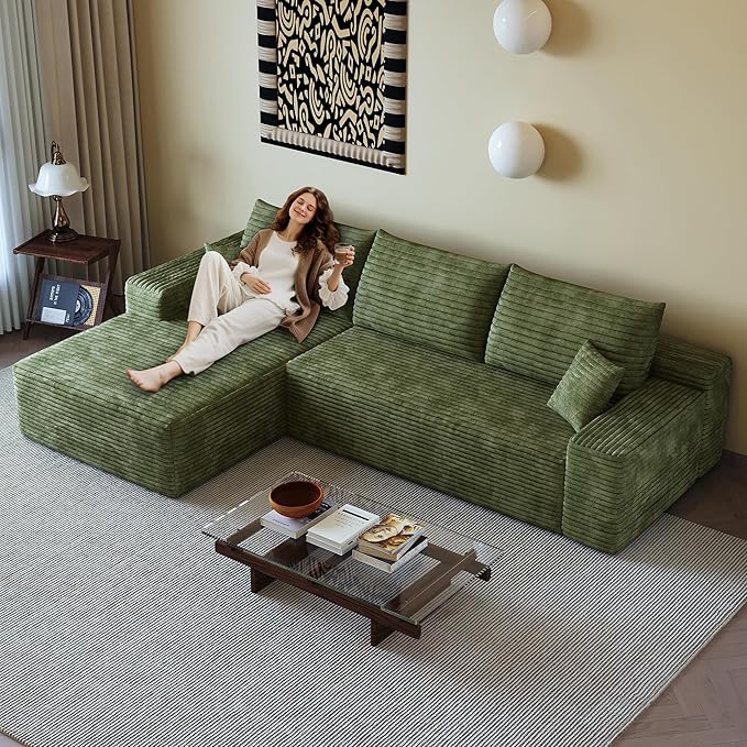 108" Sectional Couches for Living Room Cloud Couch Sofa