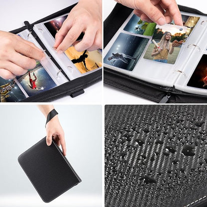 WOT I Trading Card Binder, 400 Pockets Card Binder Sleeves with Zipper, Double Sided Pockets Card Holder Carry Card Case for Baseball Card, Football Card