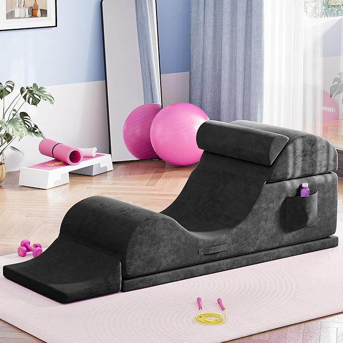 Convertible Yoga Chair for Adults, Ergonomic Foam Lounge