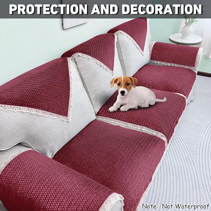 Velvet Couch Arm Covers
