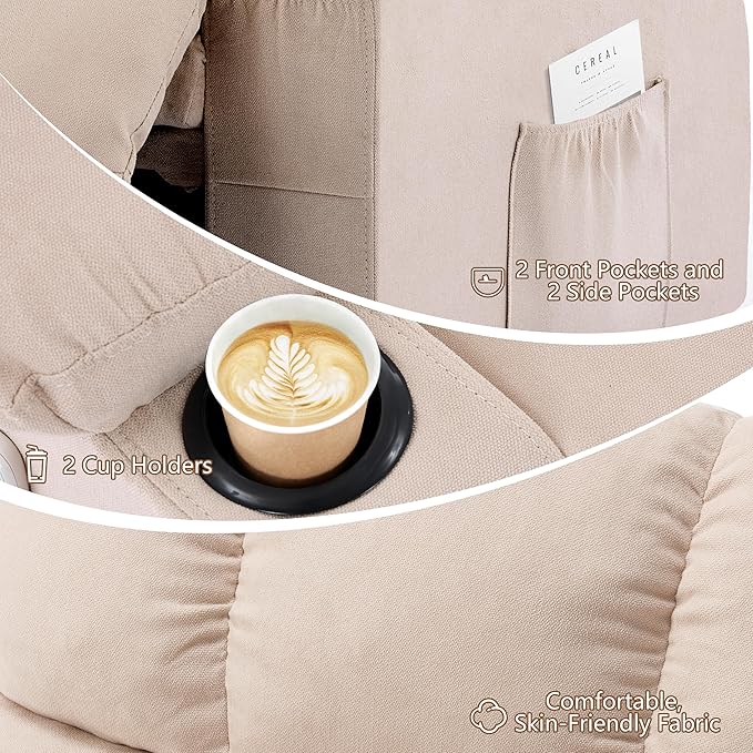 Massage Rocking Recliner Chair, Ergonomic Recliners Sofa