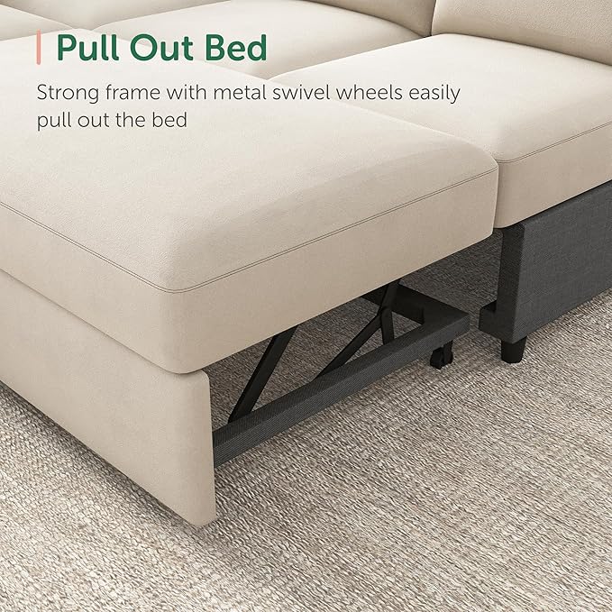 HONBAY Sectional Sleeper Sofa