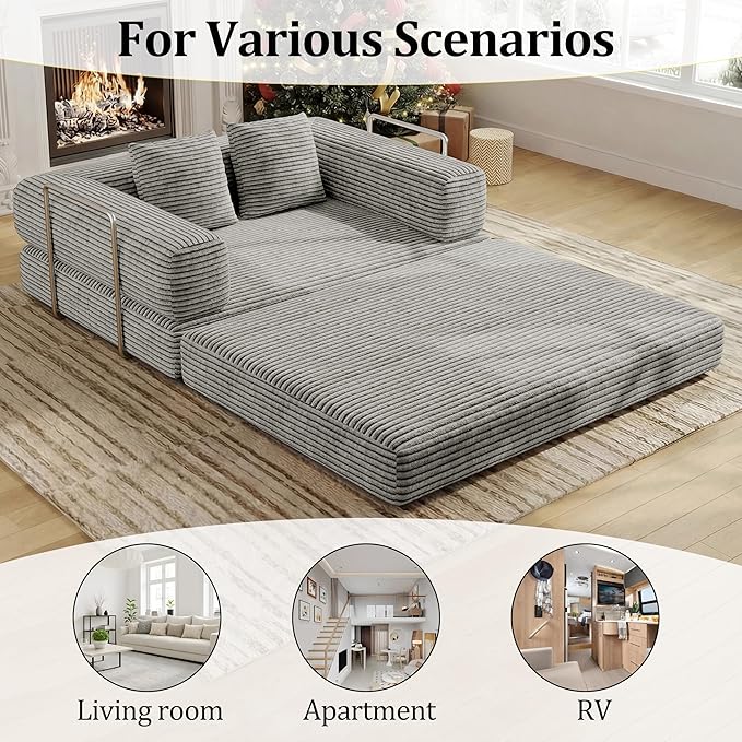 BSHOMGI 4 in 1 Futon Sofa Bed Queen Size